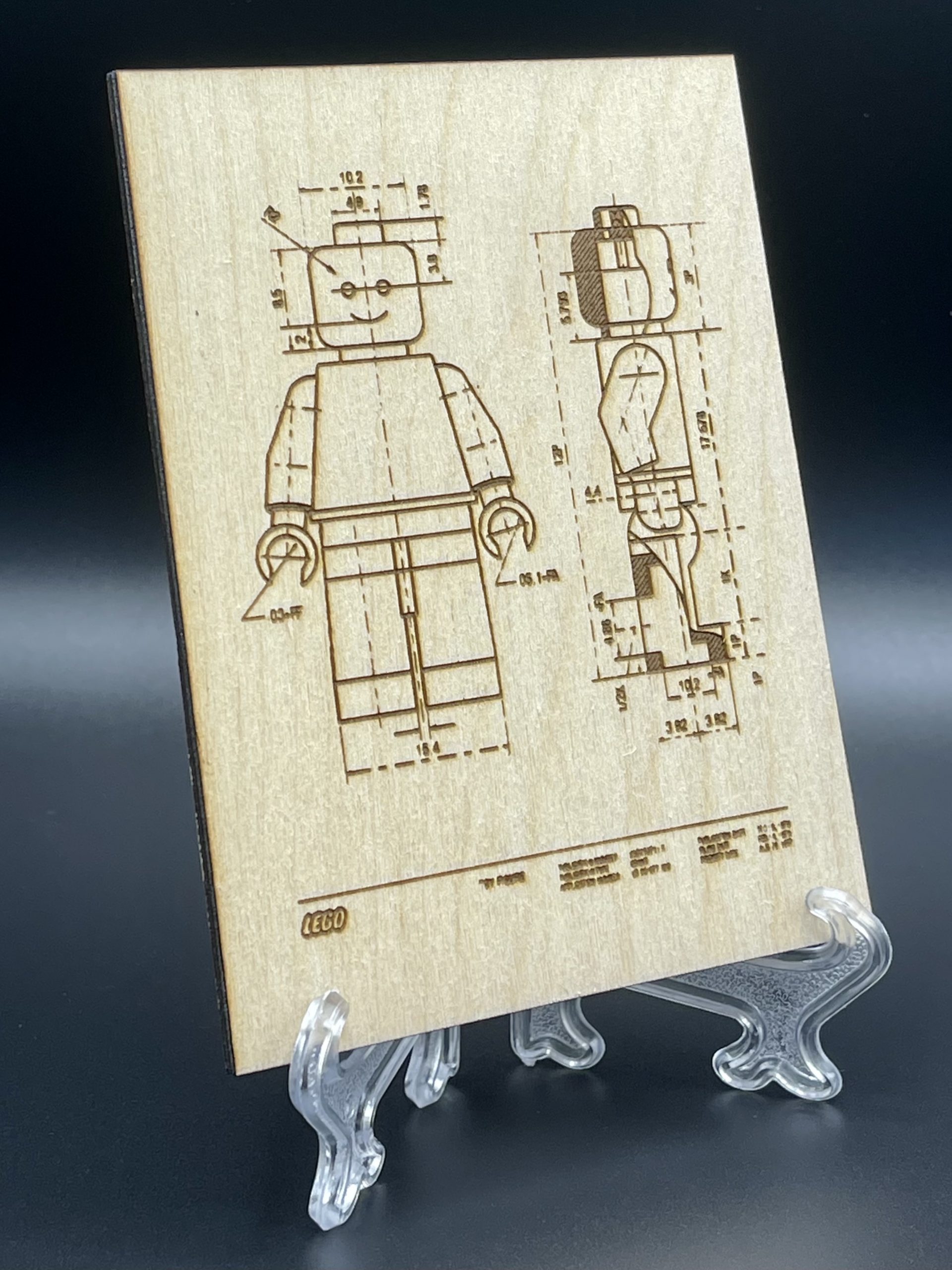 Brevetto LEGO 1979 - Incisione su legno