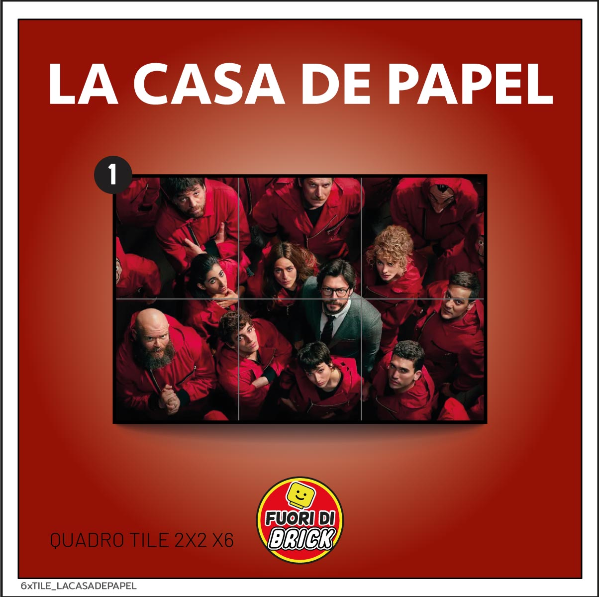 QUADRO TILE 2x2 x6_LA CASA DE PAPEL