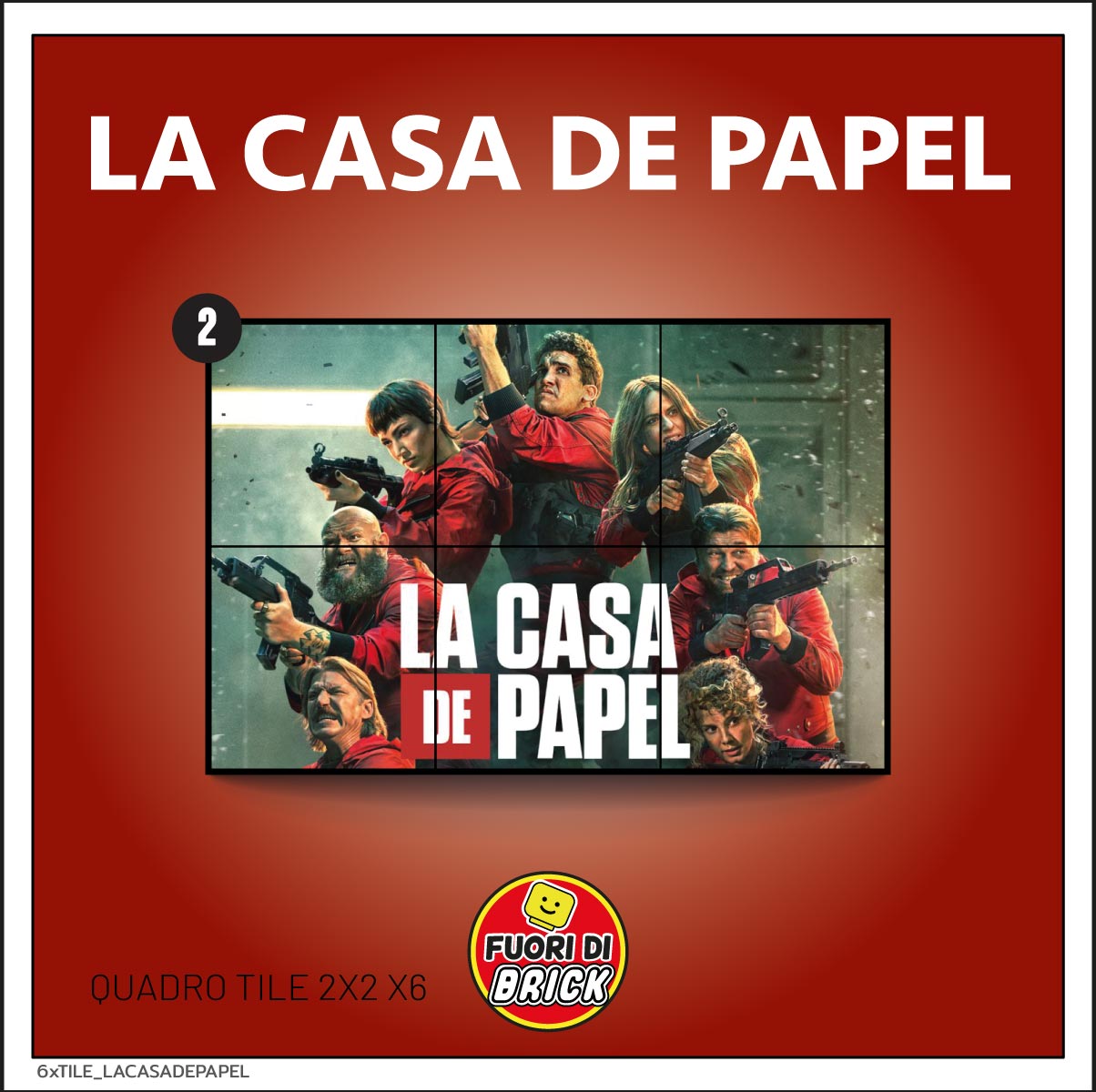 QUADRO TILE 2x2 x6_LA CASA DE PAPEL